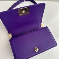 Chanel Small Boy Purple Caviar Lambskin LGHW