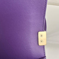 Chanel Small Boy Purple Caviar Lambskin LGHW