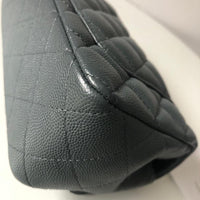 Chanel 18B Dark Grey Caviar Classic Flap Mini GHW.