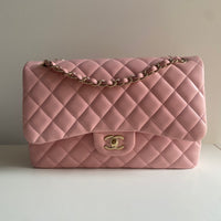CHANEL Jumbo Classic Double Flap Pink Lambskin GHW
