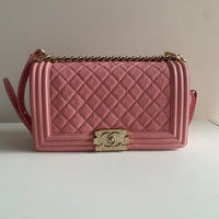 Chanel Old Medium Boy Quilted Caviar Gold Hardware