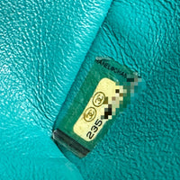 CHANEL Tiffany Green Caviar Classic Flap Mini GHW