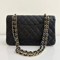 CHANEL Vintage 24K Medium Classic Caviar Double Flap