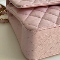 Chanel Classic Medium Flap Caviar 22S Pink Gold Hardware