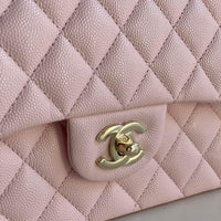 Chanel Classic Medium Flap Caviar 22S Pink Gold Hardware