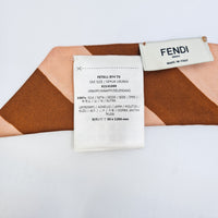 FENDI Wrappy Floral Silk Bandeau Leather Tipped