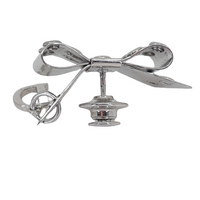 Dark Gray DIOR Original Bow Pin Brooch