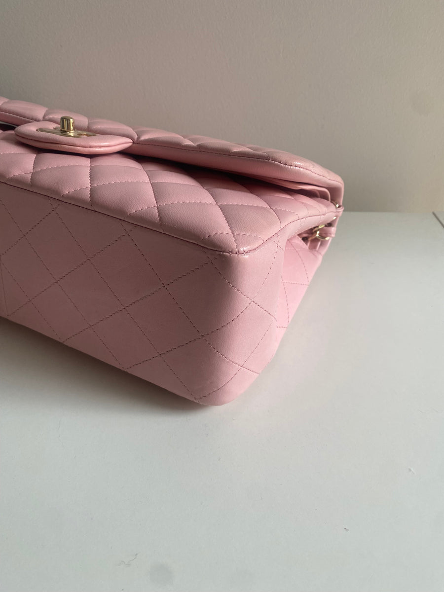 CHANEL Jumbo Classic Double Flap Pink Lambskin GHW