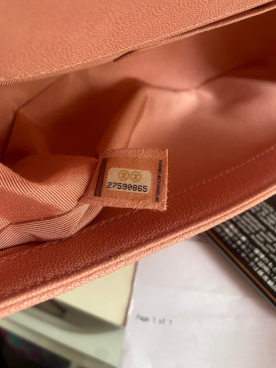 Chanel Old Medium Boy Quilted Caviar Gold Hardware