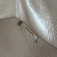 CHANEL Metallic Caviar Chevron Quilted Medium Double Flap Light Gold