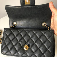 Chanel Caviar Black Quilted Classic Flap Mini GHW