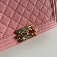 Chanel Old Medium Boy Quilted Caviar Gold Hardware