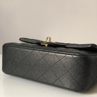 Chanel Caviar Black Quilted Classic Flap Mini GHW