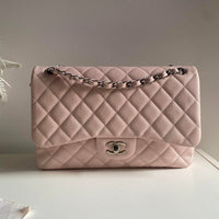 CHANEL Jumbo Classic Double Flap Pink Caviar SHW
