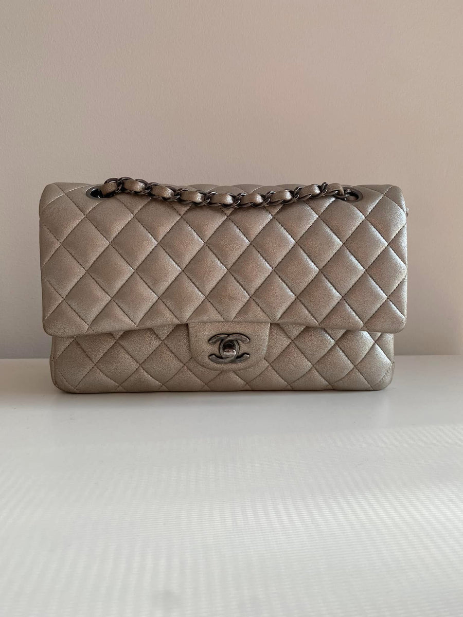 Chanel Classic Medium Flap Caviar Lambskin Ruthenium Hardware