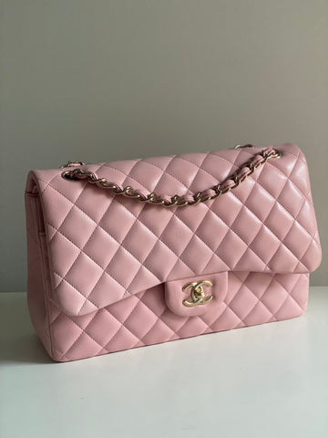 CHANEL Jumbo Classic Double Flap Pink Lambskin GHW