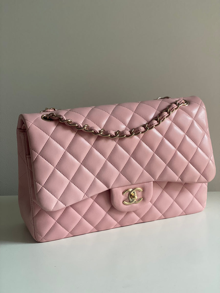 CHANEL Jumbo Classic Double Flap Pink Lambskin GHW