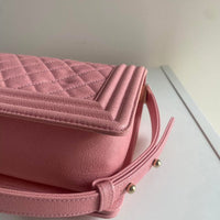 Chanel Old Medium Boy Quilted Caviar Gold Hardware