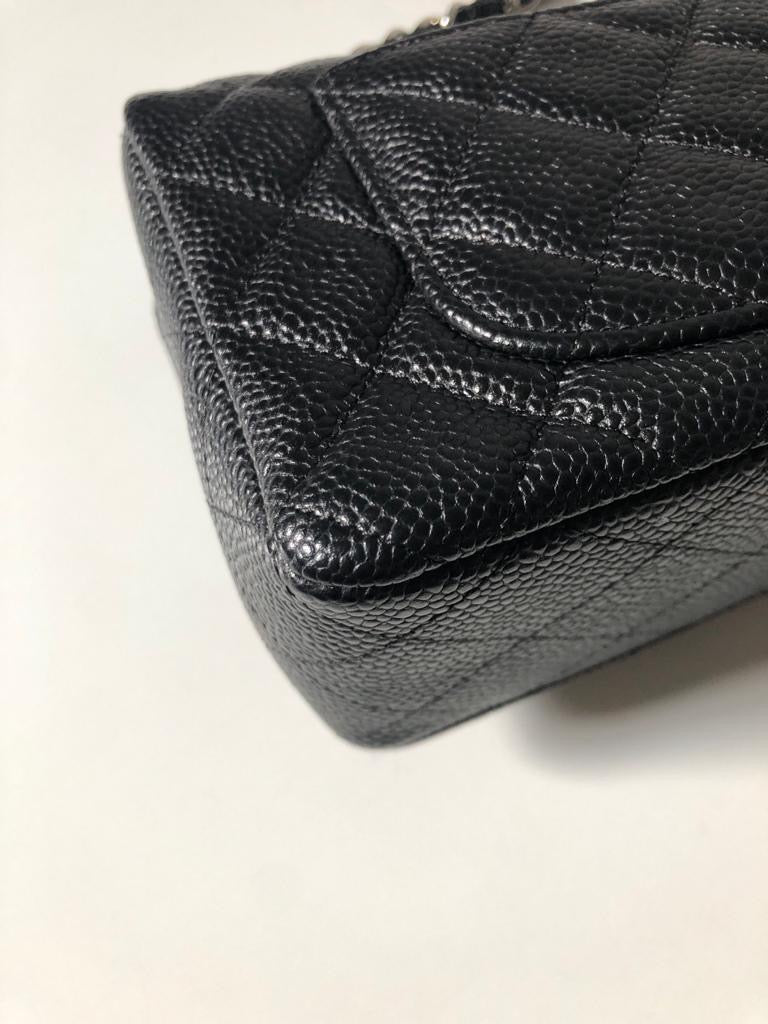 Chanel Caviar Black Quilted Classic Flap Mini SHW