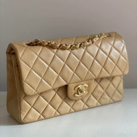 CHANEL Vintage 24K Medium Classic Lambskin Double Flap GHW