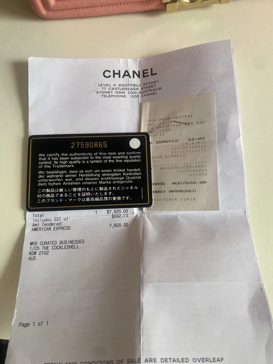 Chanel Old Medium Boy Quilted Caviar Gold Hardware