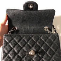 Chanel Caviar Black Quilted Classic Flap Mini SHW