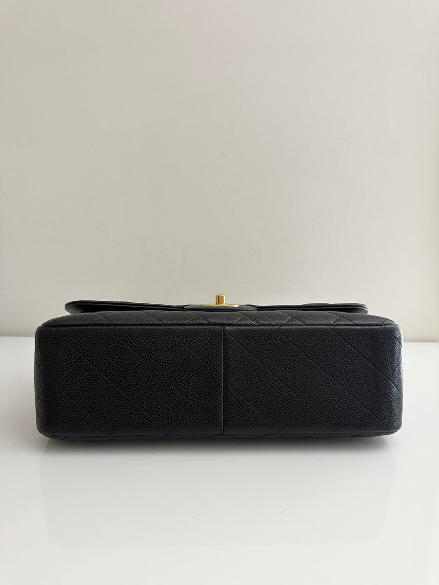CHANEL Jumbo Classic Double Flap Black Caviar GHW