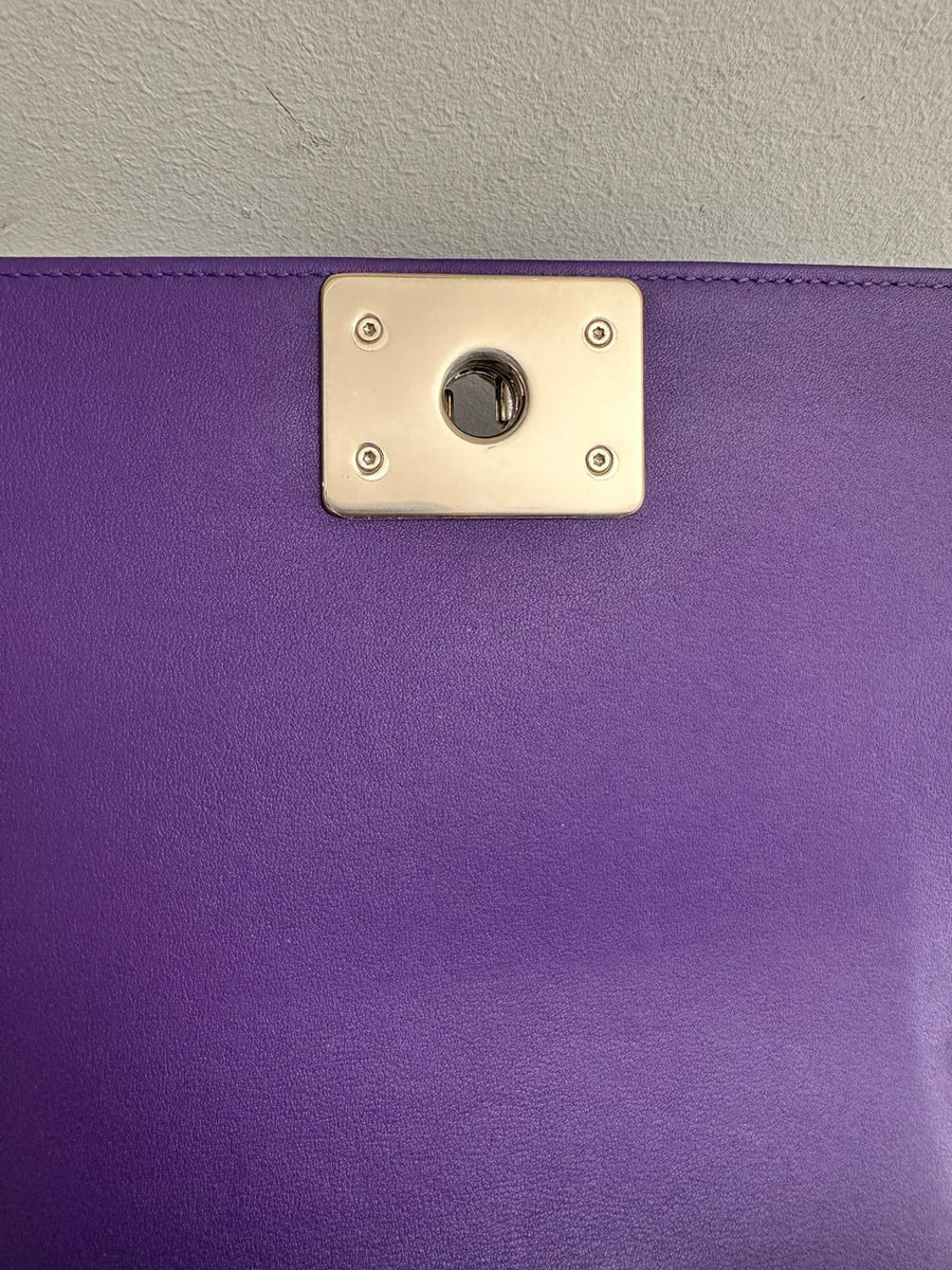 Chanel Small Boy Purple Caviar Lambskin LGHW