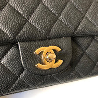 Chanel Caviar Black Quilted Classic Flap Mini GHW