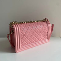 Chanel Old Medium Boy Quilted Caviar Gold Hardware