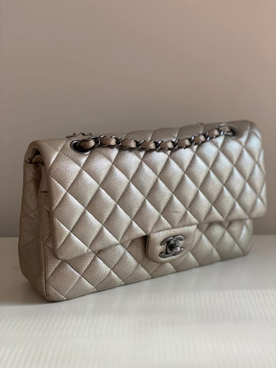 Chanel Classic Medium Flap Caviar Lambskin Ruthenium Hardware