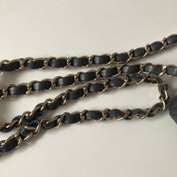 Chanel 18B Dark Grey Caviar Classic Flap Mini GHW.