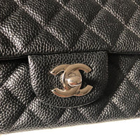 Chanel Caviar Black Quilted Classic Flap Mini SHW
