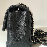 Chanel Caviar Black Quilted Classic Flap Mini SHW