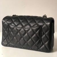 Chanel Caviar Black Quilted Classic Flap Mini SHW