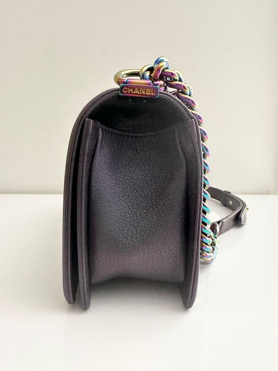 CHANEL Old Medium Boy Purple Mermaid