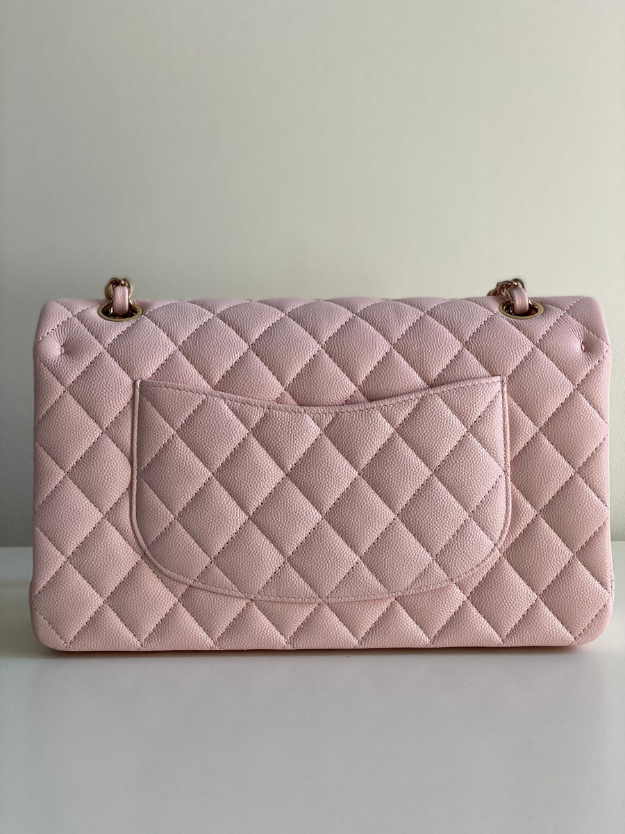 Chanel Classic Medium Flap Caviar 22S Pink Gold Hardware