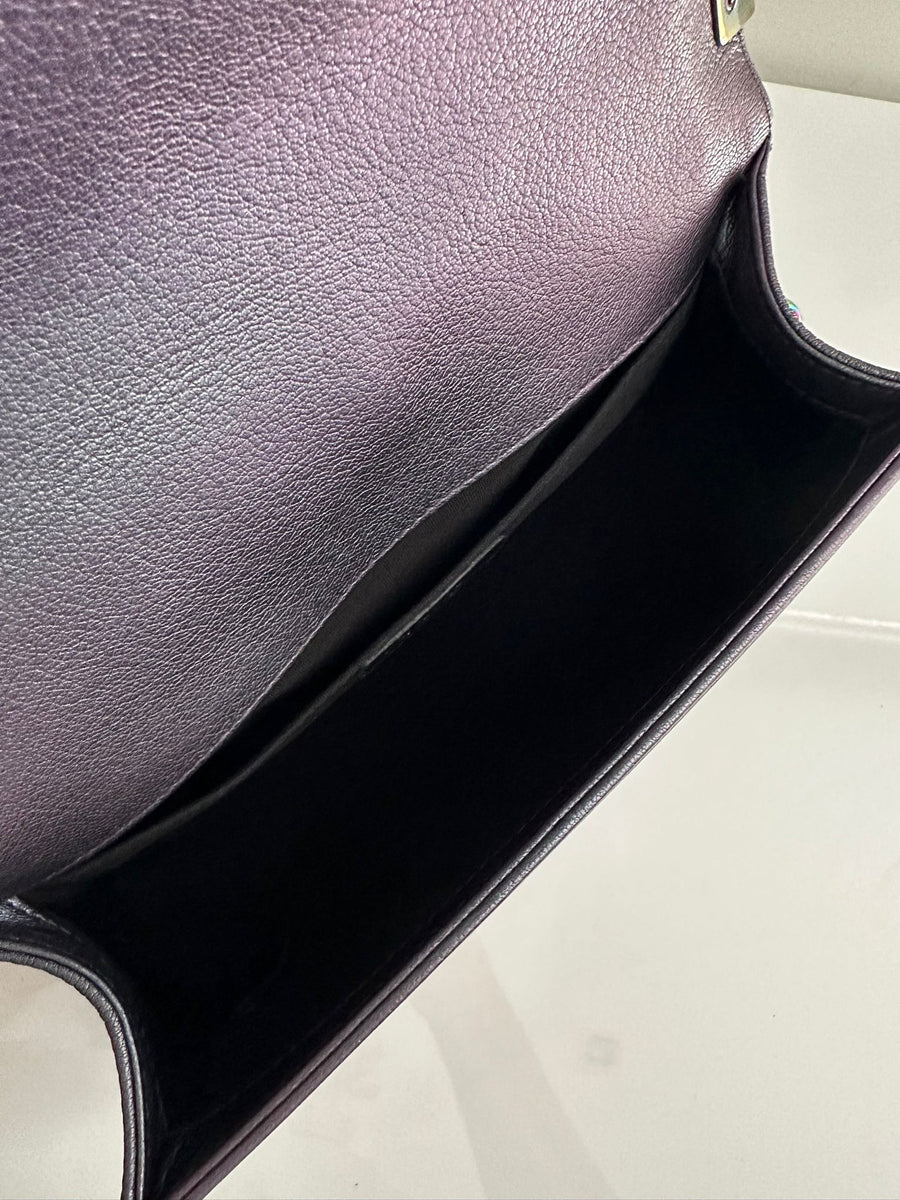 CHANEL Old Medium Boy Purple Mermaid