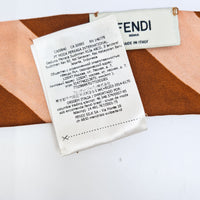 FENDI Wrappy Floral Silk Bandeau Leather Tipped