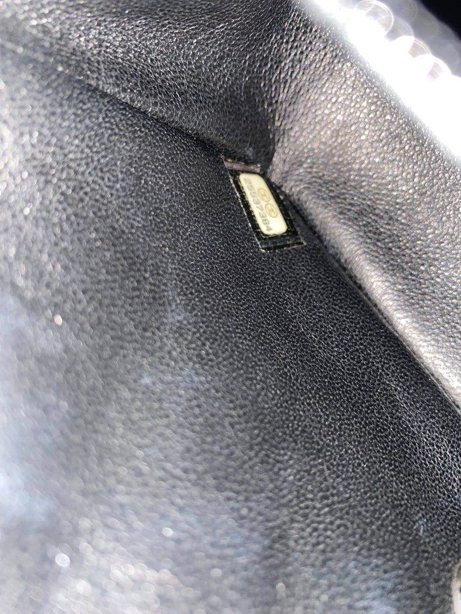 CHANEL Chanel Caviar Black Quilted Classic Flap Mini SHW