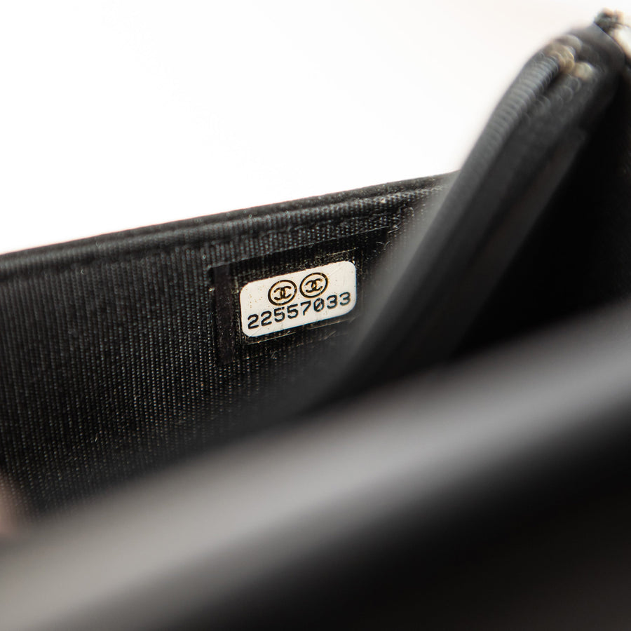 CHANEL Wallet On Chain WOC Silver & Black