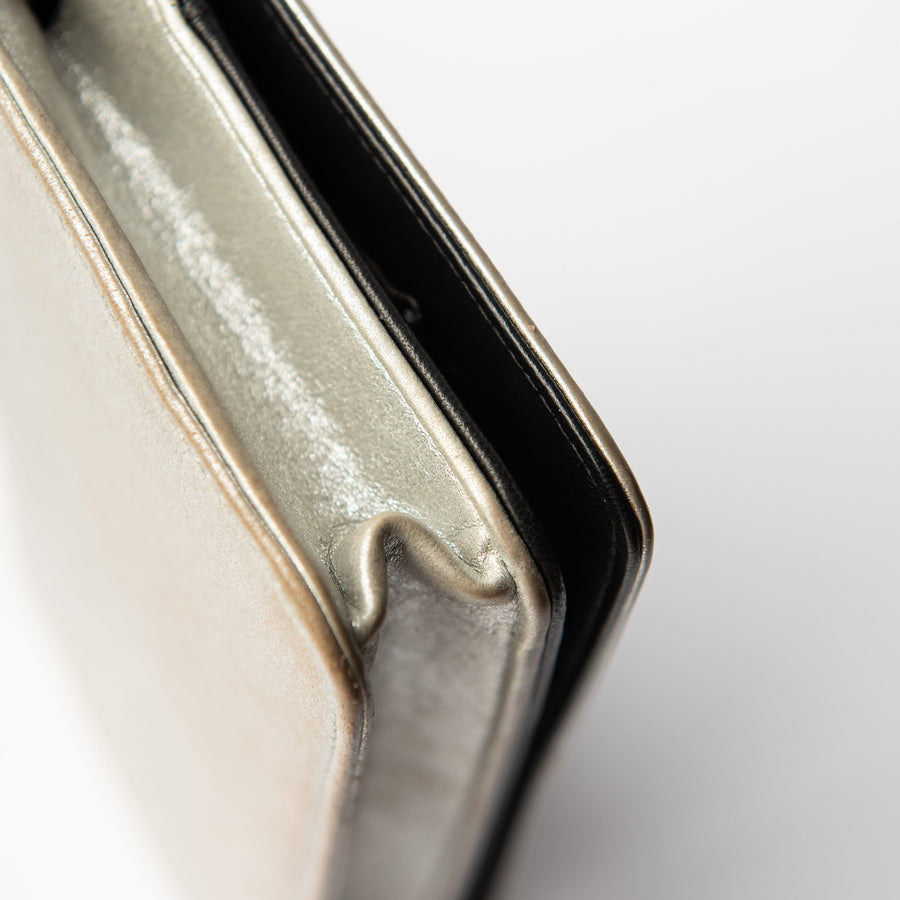 CHANEL Wallet On Chain WOC Silver & Black