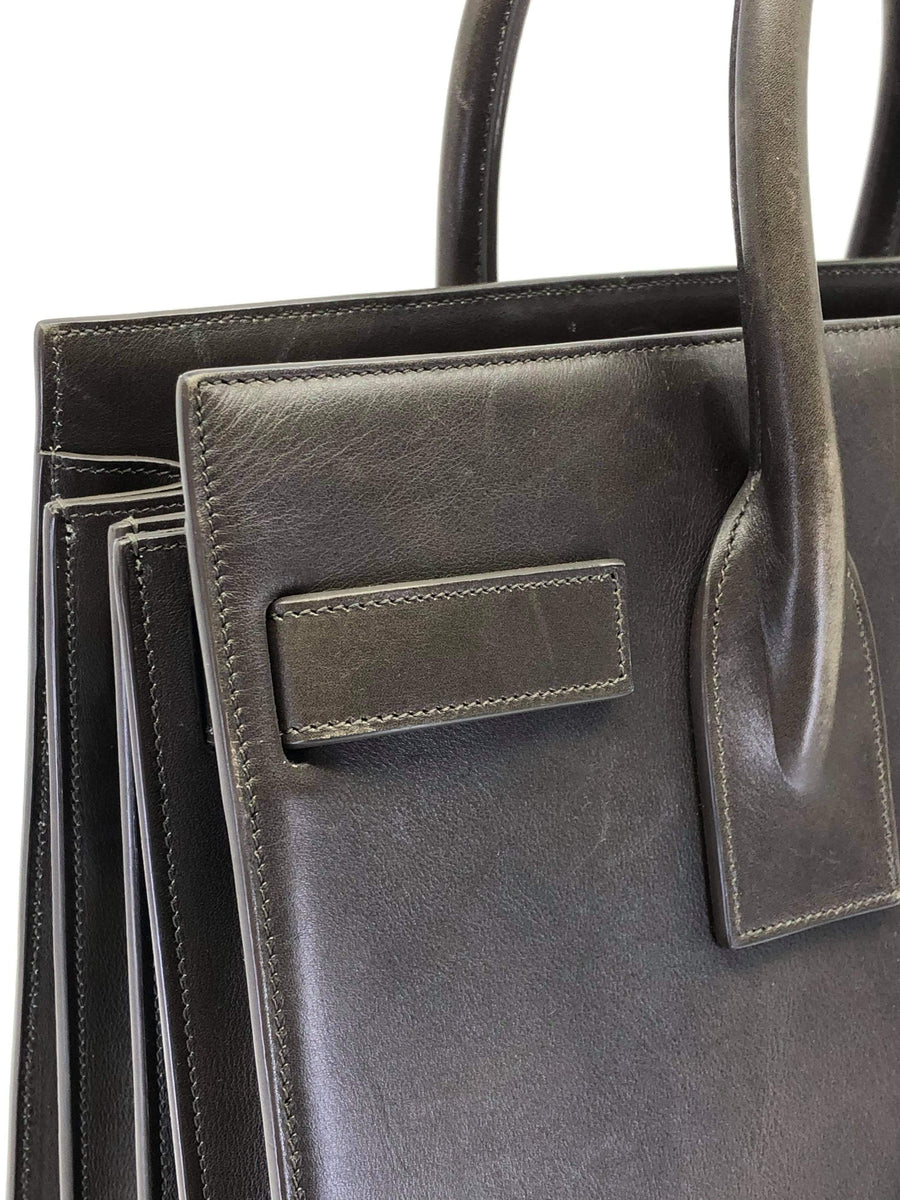 Dim Gray SAINT LAURENT Sac De Jour in Red Velvet Smooth Leather