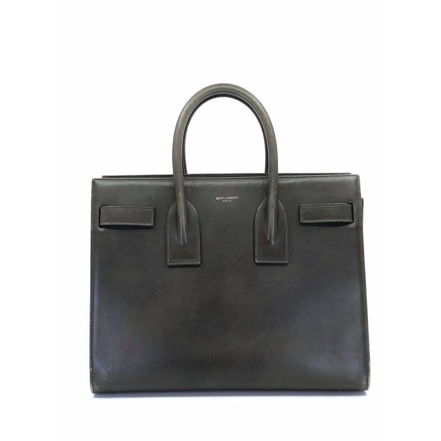 Dark Slate Gray SAINT LAURENT Sac De Jour in Red Velvet Smooth Leather