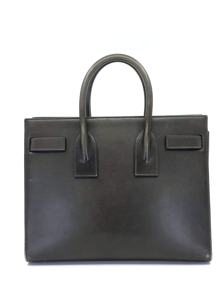 Dark Slate Gray SAINT LAURENT Sac De Jour in Red Velvet Smooth Leather